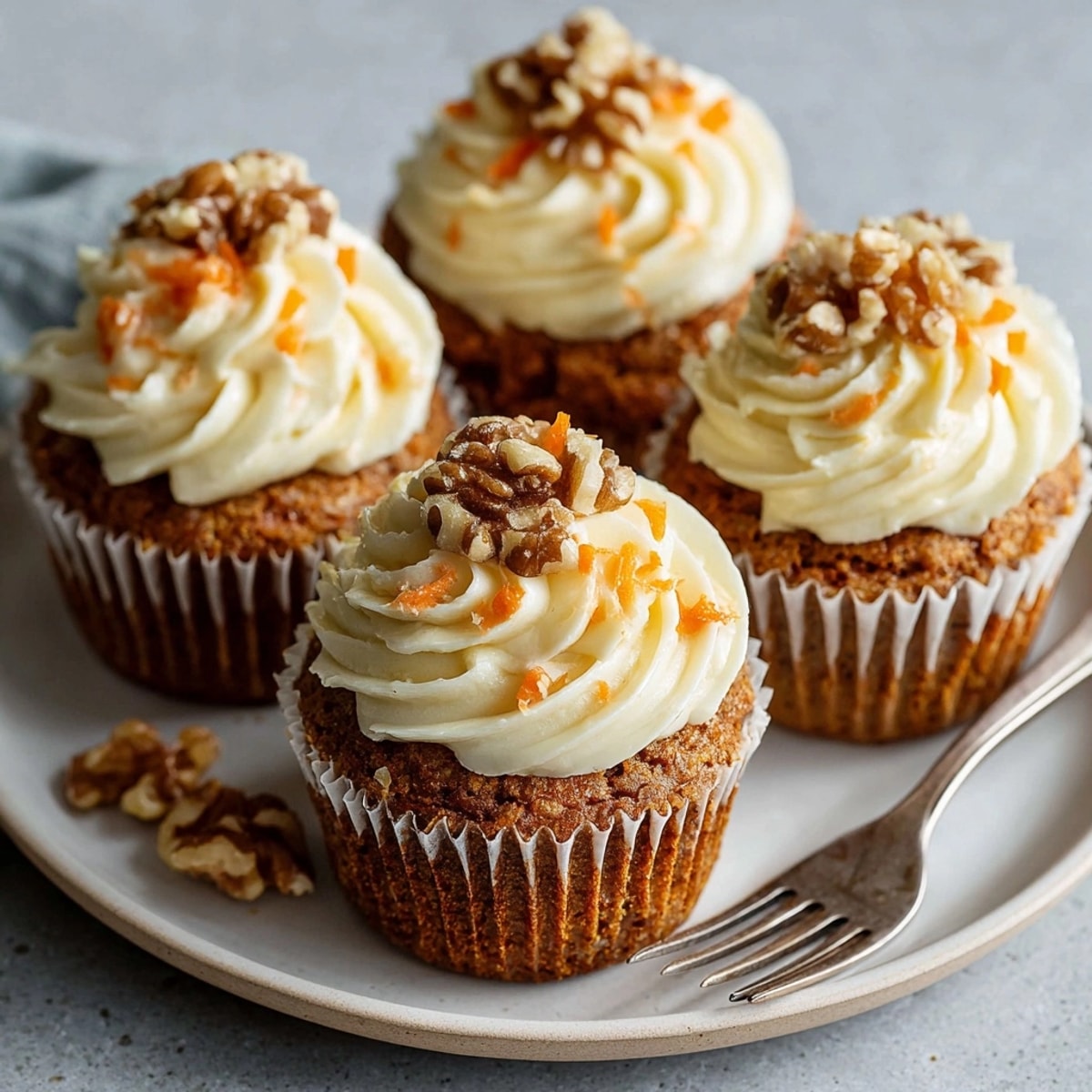 Homemade Carrot Cake Cupcakes fresh from the oven, ready to be iced and enjoyed.
