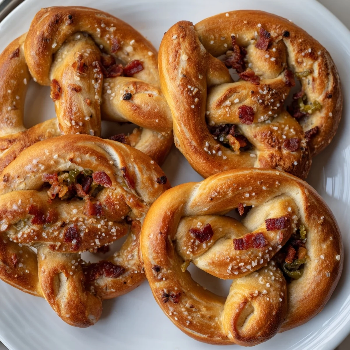 Spicy Pickle Bacon Pretzel Twists