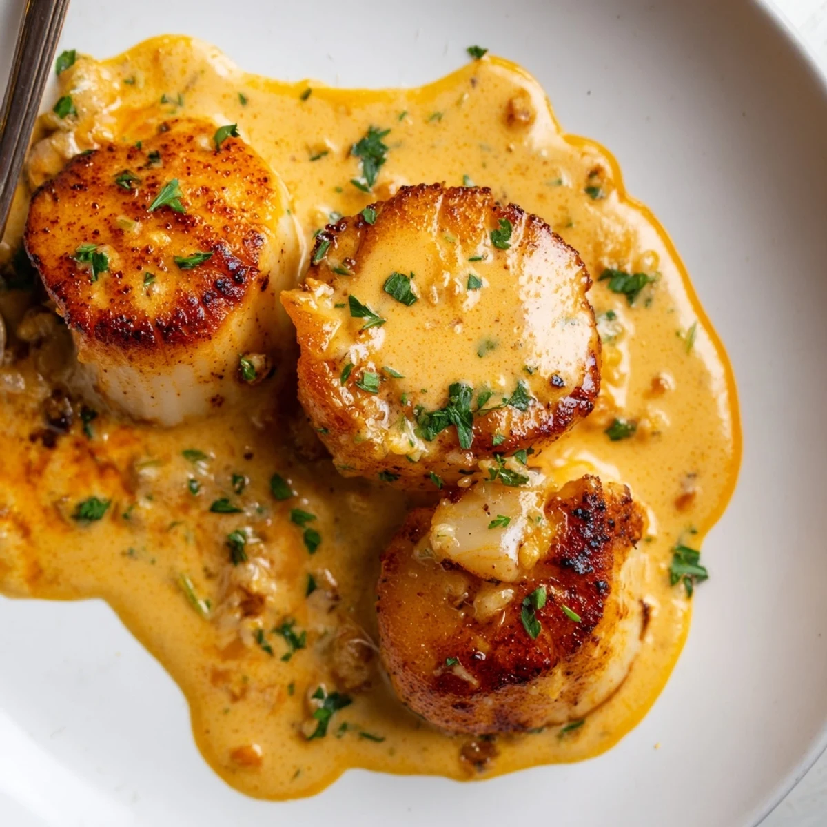 Seared Scallops Cajun Cream