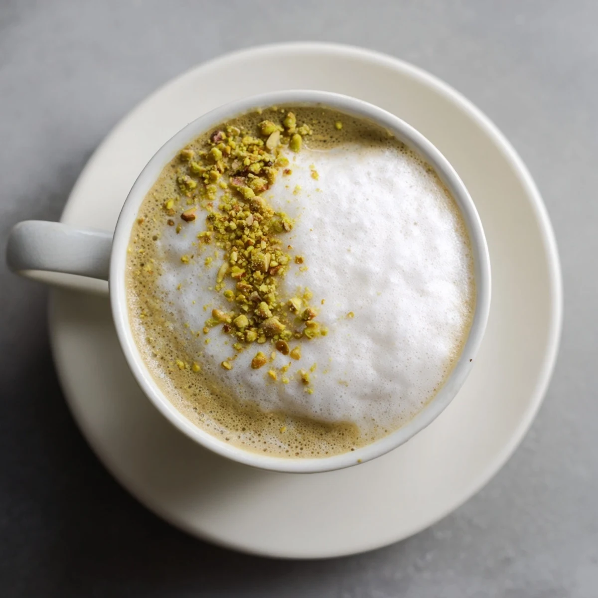 Pistachio Milk Latte Modern Café