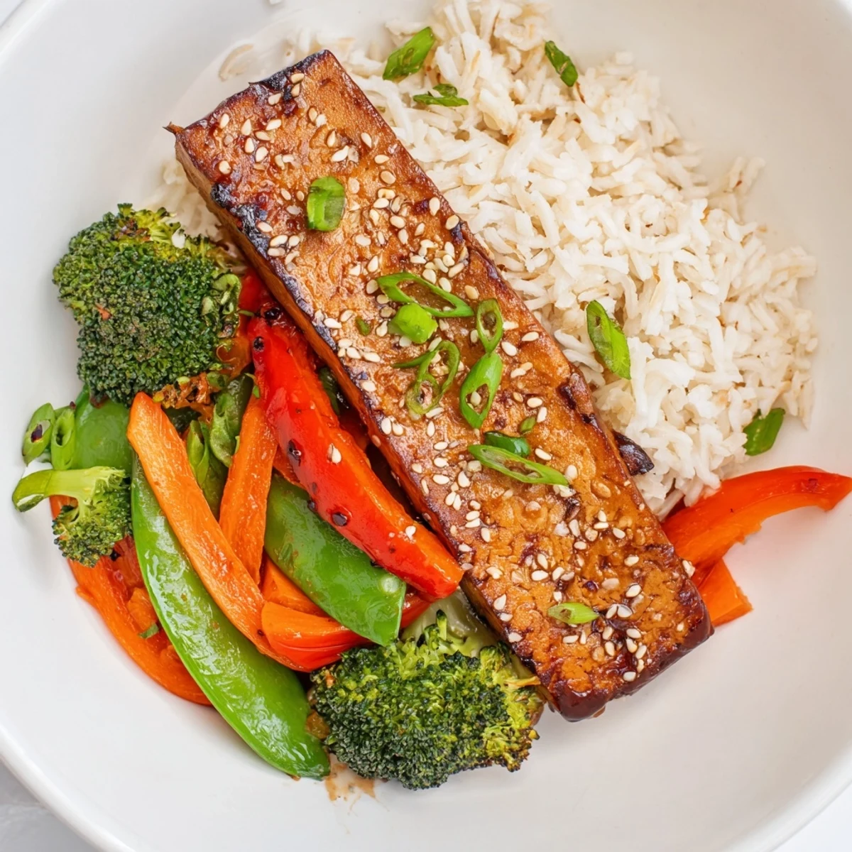 Pressed Tofu Steaks Vegetables