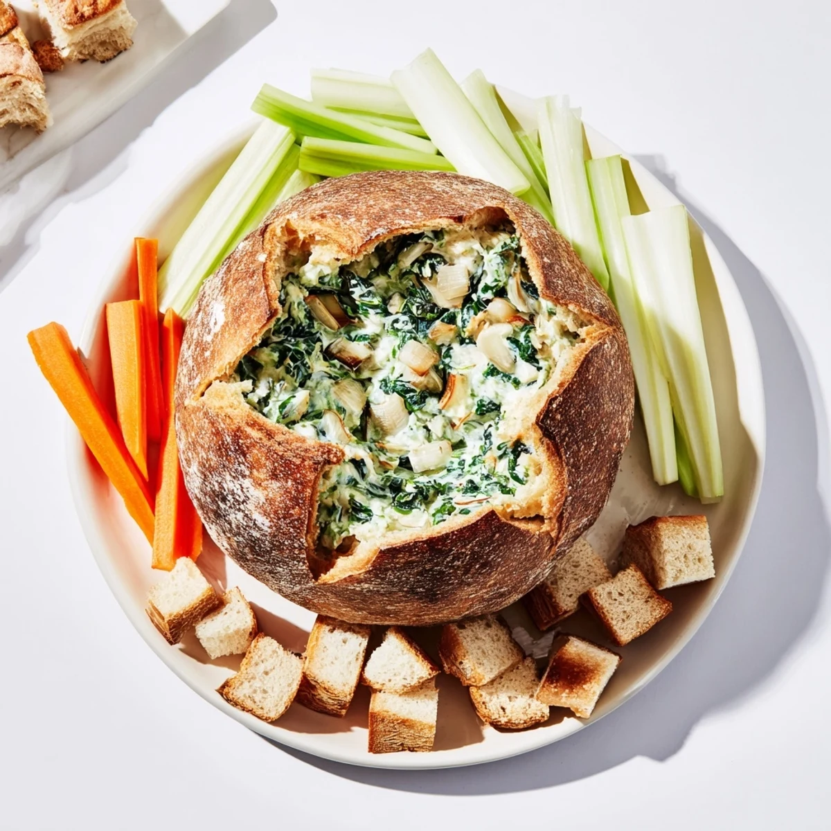 Best Spinach Dip Bread Bowl