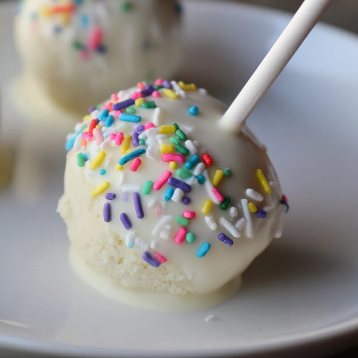 Glistening sugar cookie cake pops, chilled and perfect for sharing, awaiting a delicious bite.