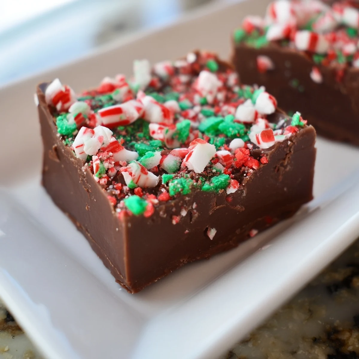 3-Ingredient Christmas Fudge Squares
