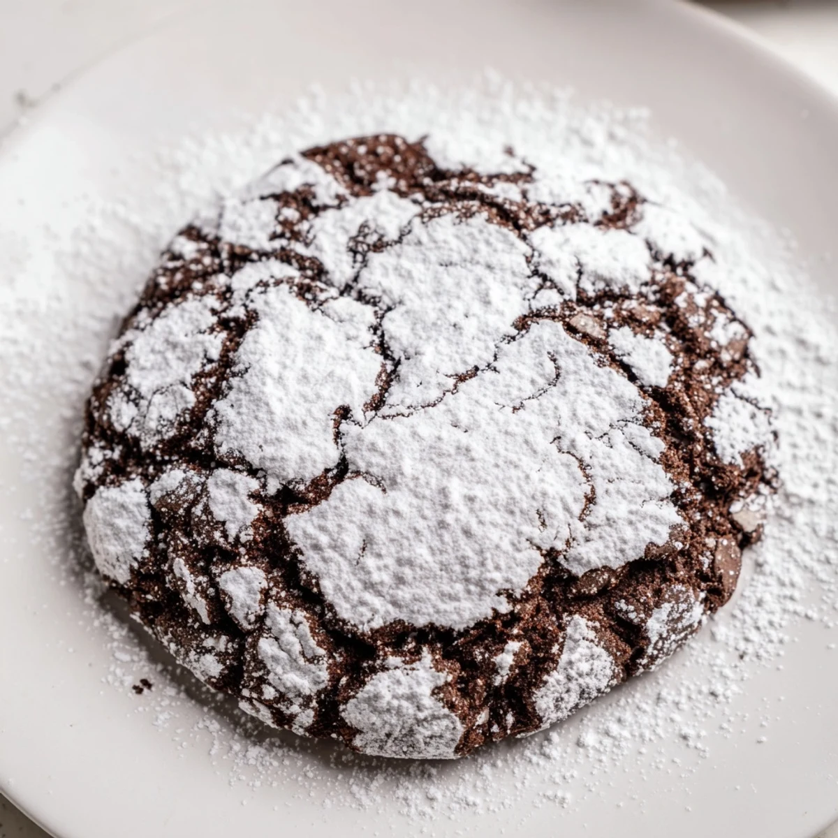 Warm, air-fried chocolate crinkle cookies, with cracked tops and a wonderfully fudgy, chocolatey interior.