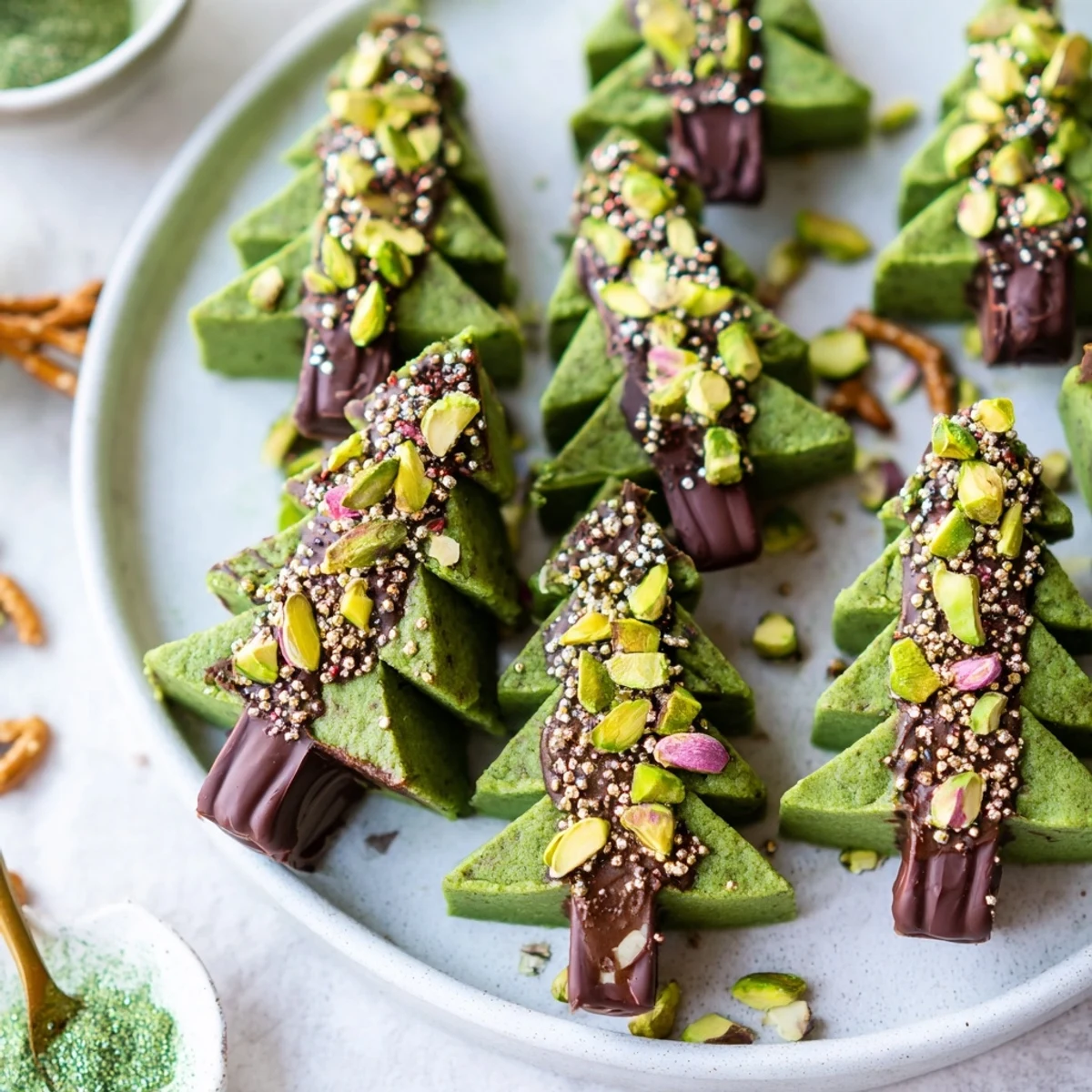 Matcha Pistachio Christmas Tree