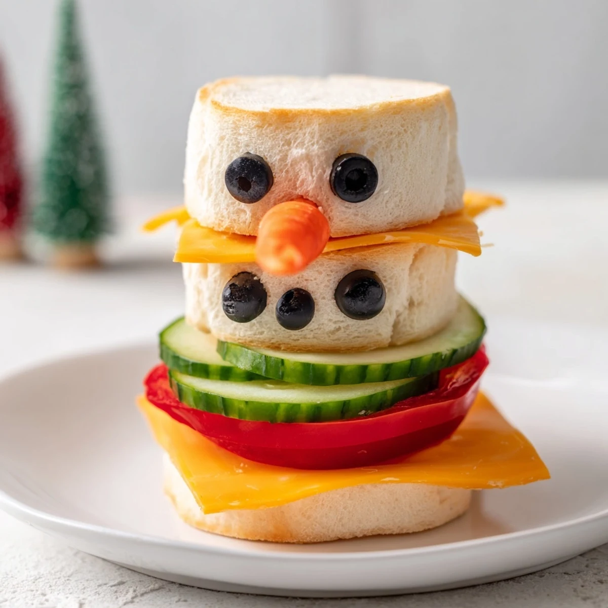 Snowman Sandwich Stack