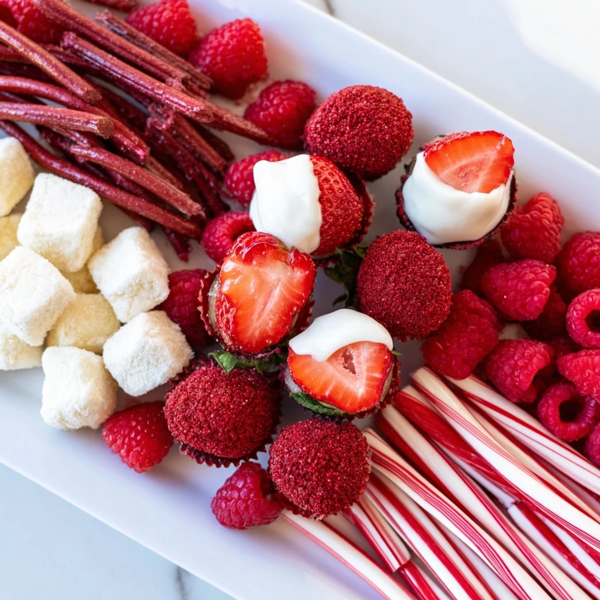 Candy Cane Striped Platter