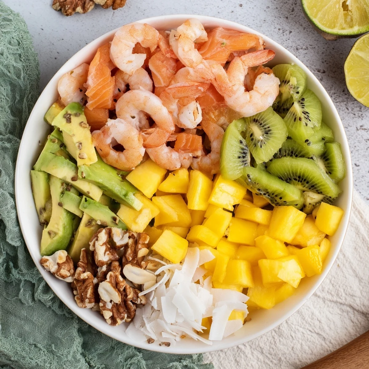 A beautiful overview of the flavor-packed Tropical Wave Tasting Platter loaded with fresh, delicious ingredients.