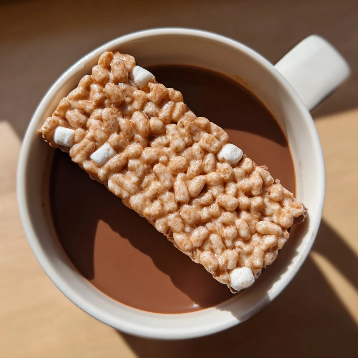 Steaming, decadent hot chocolate with a delightful Cozy Bear Marshmallow Bar topping, ready to enjoy.