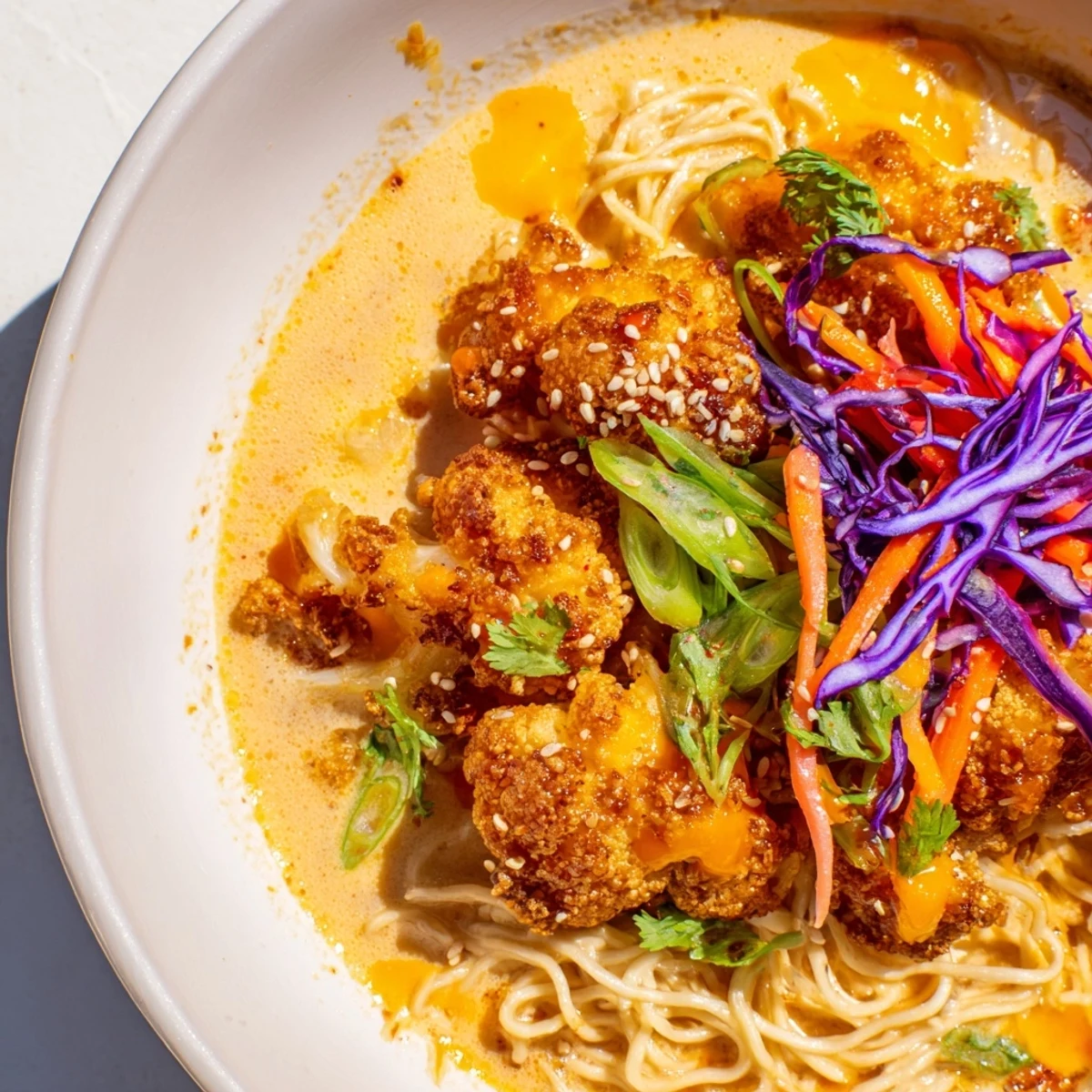 Chaos Cooking Buffalo Cauliflower Ramen