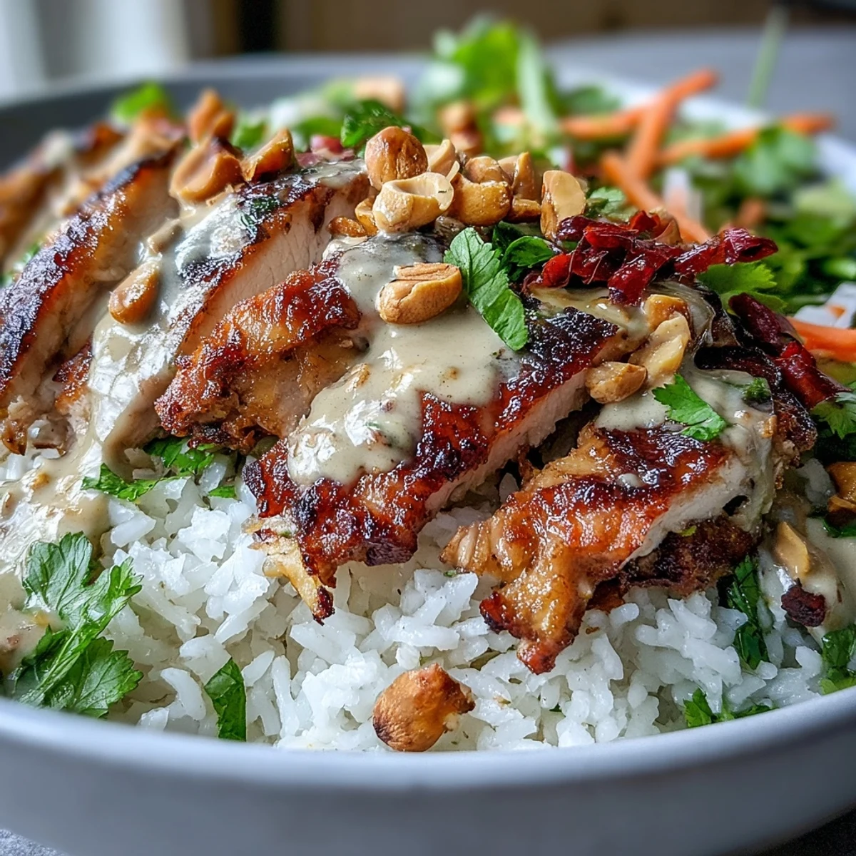 Coconut Rice Peanut Bowl