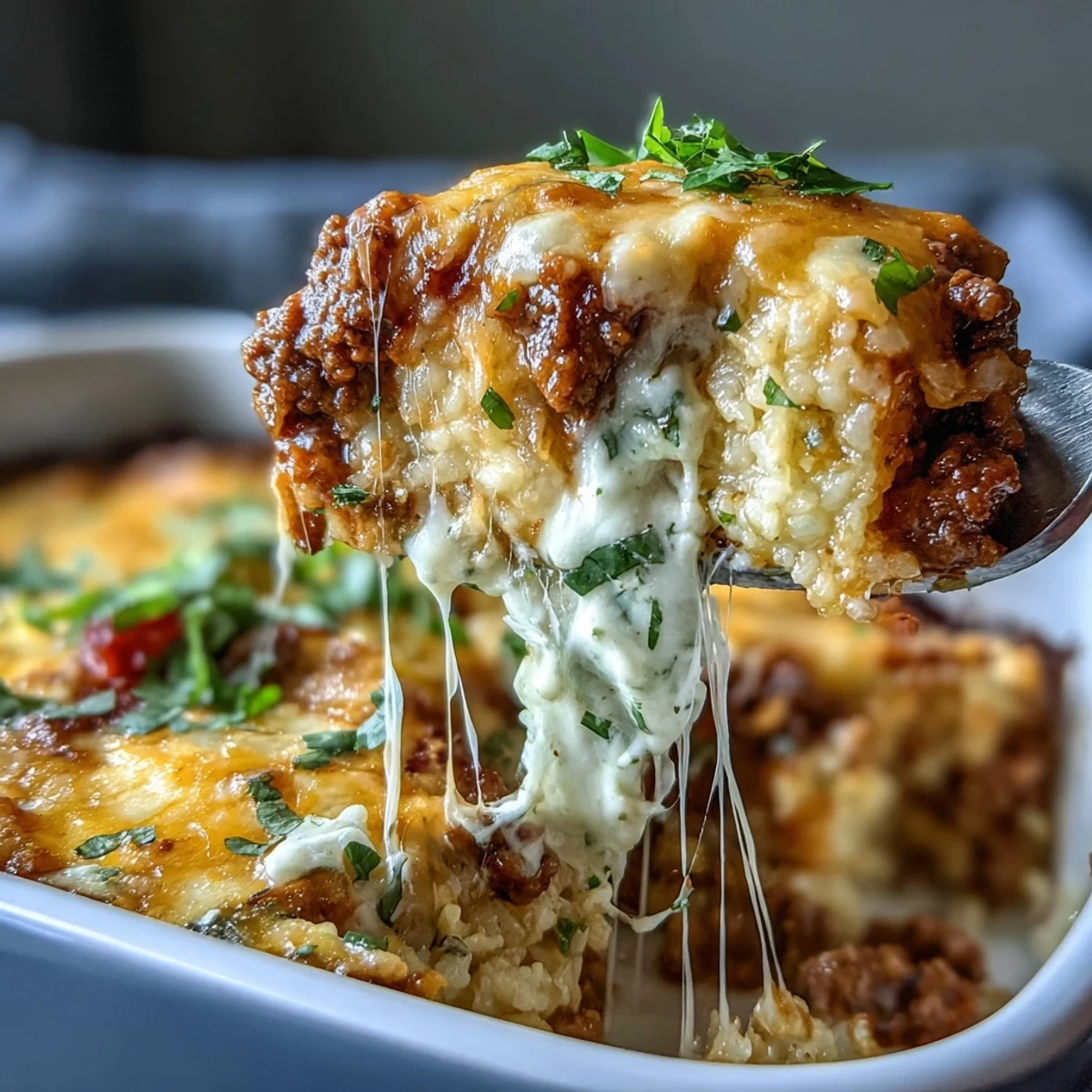 A golden, cheesy Keto Taco Casserole with cauliflower rice, seasoned ground beef, and bubbling Monterey Jack—comfort food made low-carb.  