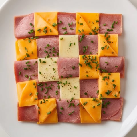 Checkerboard Picnic Bites: A vibrant close-up displays the perfectly patterned appetizer with contrasting colors.