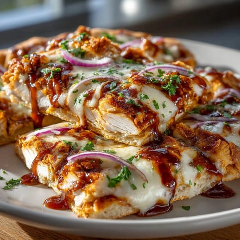 Golden BBQ Chicken Flatbread Melts, a weeknight family favorite recipe, looks delicious.