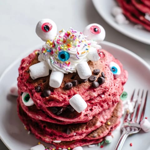 Cherry Soda Monster Pancakes