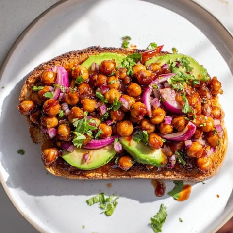 Smoky BBQ Chickpeas Toast