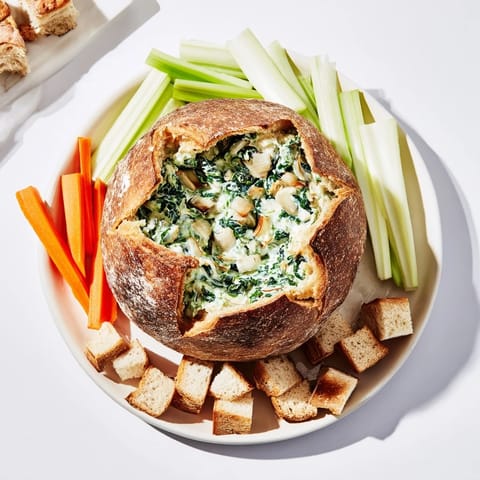 Best Spinach Dip Bread Bowl