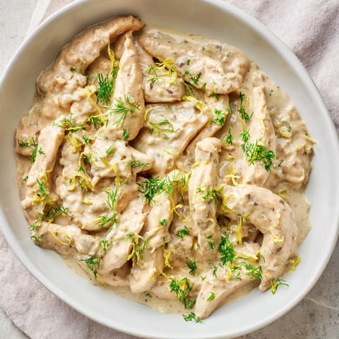 Lighter Creamy Tarragon Chicken