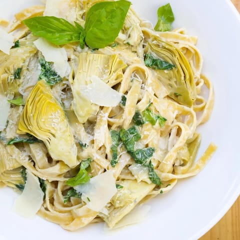 Creamy Lemon Artichoke Pasta