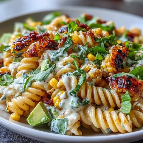 Tossed in a creamy cheese dressing and topped with chili butter for a smoky, zesty kick.