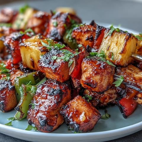Grilled Chicken Pineapple Kabobs
