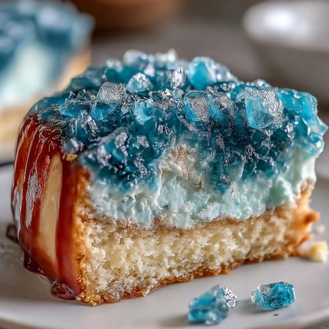 Graduation cake with teal and gold geode slice design, a stunning centerpiece for celebration, featuring sparkling rock sugar crystals and edible gold leaf.