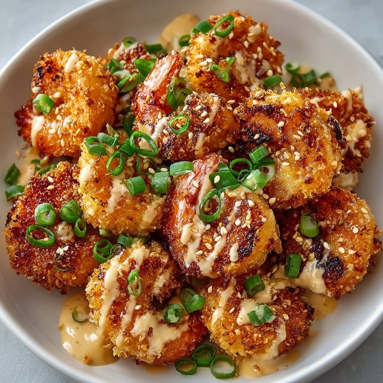 Air Fryer Bang Bang Shrimp recipe: Perfectly cooked, succulent bites ready for serving.