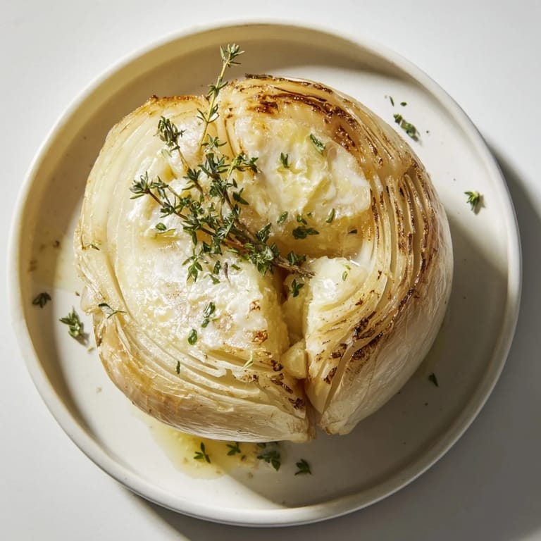 Roasted Onion Boil, beautifully tender, with hints of fresh parsley, ideal for a vegetarian dinner alongside crusty bread.