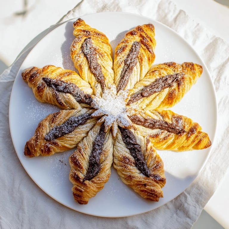 See the warm, inviting Express Nutella Puff Pastry Snowflakes, a delightful dessert perfect for sharing.