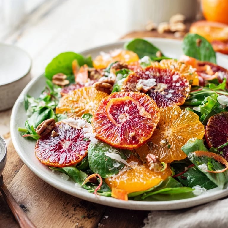 Imagine the refreshing Winter Citrus & Candied Pecan Salad: greens, citrus, goat cheese, and toasted pecan toppings.