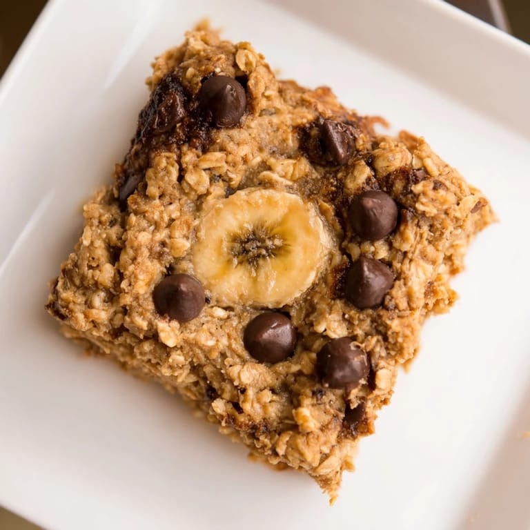 Homemade Baked Oats That Taste Like Cake, served warm, promising delightful banana flavor in every satisfying bite.