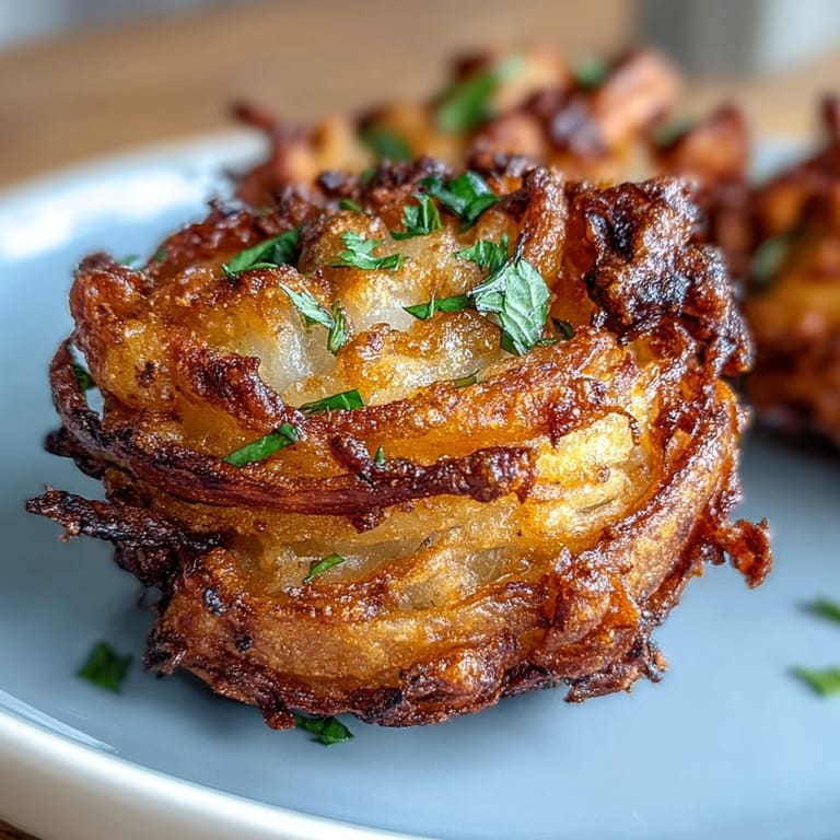 Crunchy Air Fryer Onion Bhaji with aromatic spices, perfect for vegan appetizers or gluten-free snacks.
