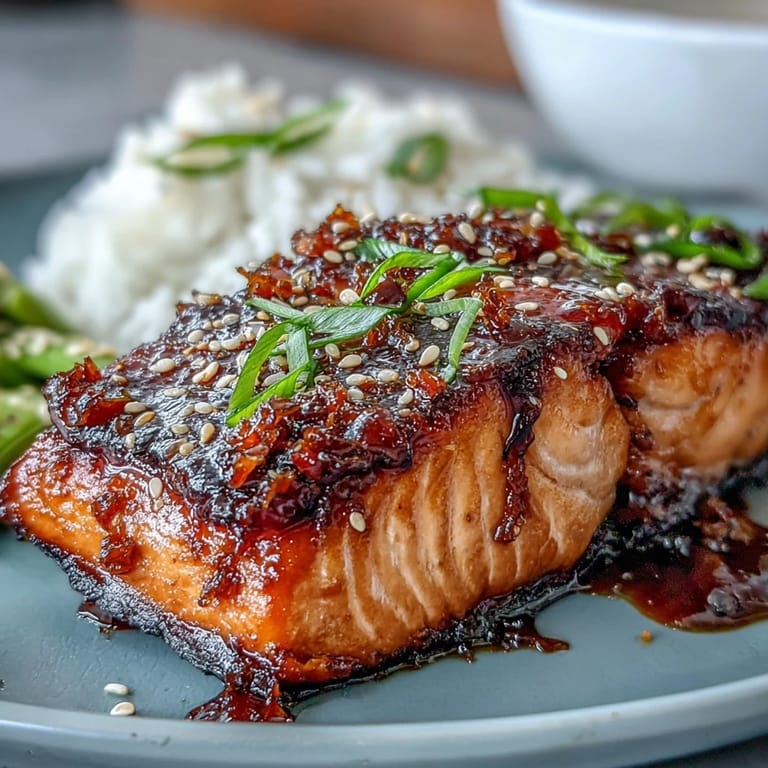 Japanese-style teriyaki salmon bowl featuring tender glazed salmon, steamed rice, edamame, and refreshing cucumber slices.